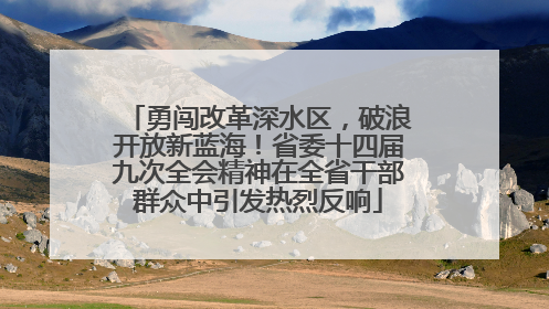 勇闯改革深水区，破浪开放新蓝海！省委十四届九次全会精神在全省干部群众中引发热烈反响