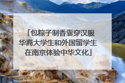 包粽子制香囊穿汉服 华裔大学生和外国留学生在南京体验中华文化