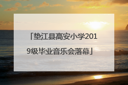 垫江县高安小学2019级毕业音乐会落幕