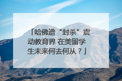 哈佛遭“封杀”震动教育界 在美留学生未来何去何从？