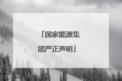 国家能源集团严正声明