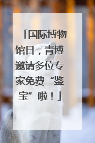 国际博物馆日，青博邀请多位专家免费“鉴宝”啦！
