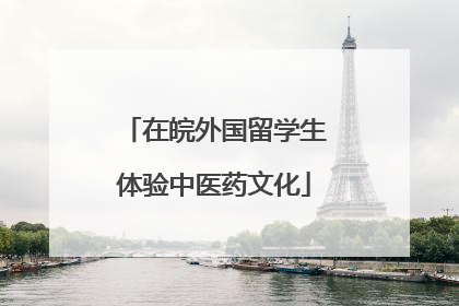 在皖外国留学生体验中医药文化