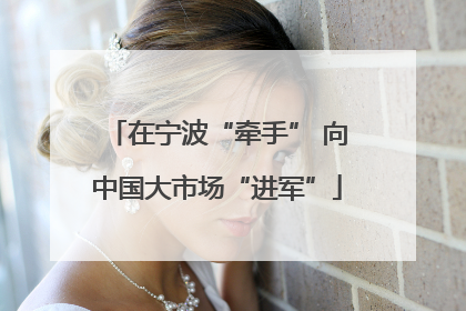 在宁波“牵手” 向中国大市场“进军”