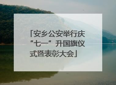安乡公安举行庆“七一”升国旗仪式暨表彰大会