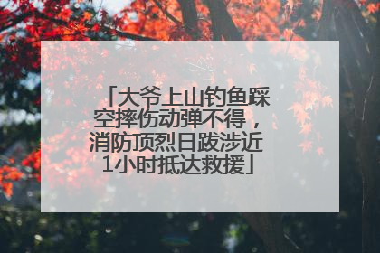 大爷上山钓鱼踩空摔伤动弹不得，消防顶烈日跋涉近1小时抵达救援