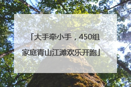 大手牵小手，450组家庭青山江滩欢乐开跑