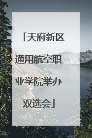 天府新区通用航空职业学院举办双选会