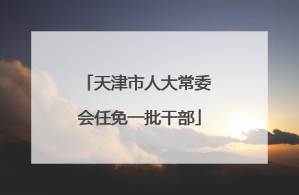 天津市人大常委会任免一批干部