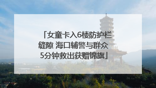 女童卡入6楼防护栏缝隙 海口辅警与群众5分钟救出获赠锦旗