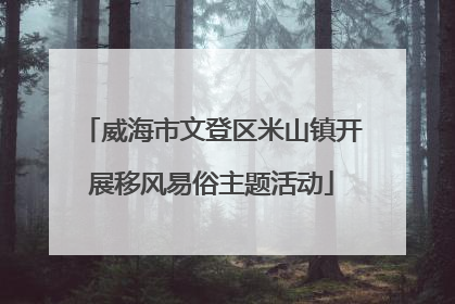 威海市文登区米山镇开展移风易俗主题活动