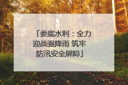 娄底水利：全力迎战强降雨 筑牢防汛安全屏障