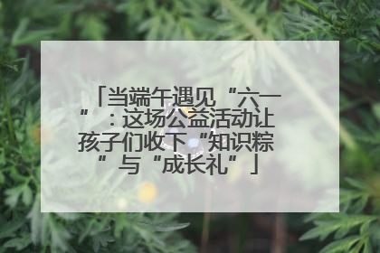 当端午遇见“六一”：这场公益活动让孩子们收下“知识粽”与“成长礼”