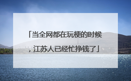 当全网都在玩梗的时候，江苏人已经忙挣钱了