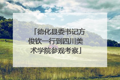 德化县委书记方俊钦一行到四川美术学院参观考察