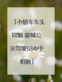 小轿车车头冒烟 蒙城公交驾驶员雨中相救