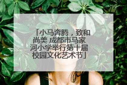 小马奔腾，致和尚美 成都市马家河小学举行第十届校园文化艺术节