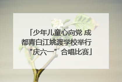 少年儿童心向党 成都青白江姚渡学校举行“庆六一”合唱比赛