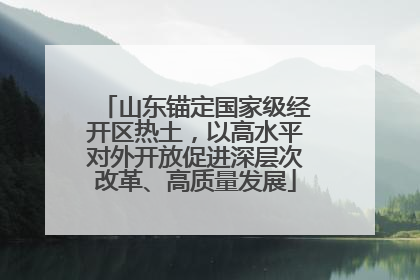 山东锚定国家级经开区热土，以高水平对外开放促进深层次改革、高质量发展