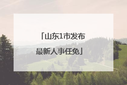 山东1市发布最新人事任免