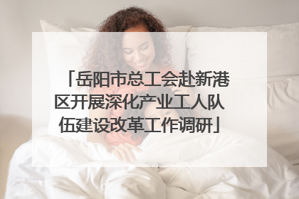 岳阳市总工会赴新港区开展深化产业工人队伍建设改革工作调研