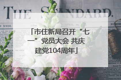 市住新局召开“七一”党员大会 共庆建党104周年