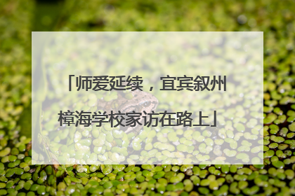 师爱延续，宜宾叙州樟海学校家访在路上