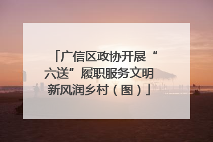 广信区政协开展“六送”履职服务文明新风润乡村（图）