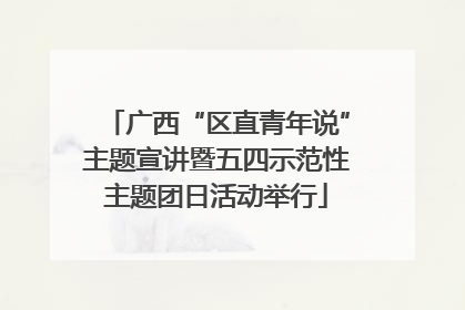 广西“区直青年说”主题宣讲暨五四示范性主题团日活动举行