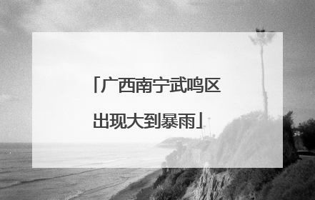 广西南宁武鸣区出现大到暴雨