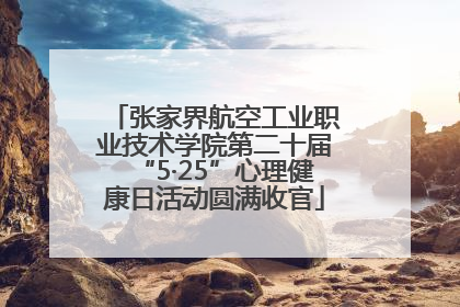 张家界航空工业职业技术学院第二十届“5·25”心理健康日活动圆满收官
