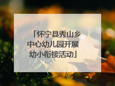 怀宁县秀山乡中心幼儿园开展幼小衔接活动