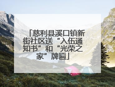 慈利县溪口镇新街社区送“入伍通知书”和“光荣之家”牌匾
