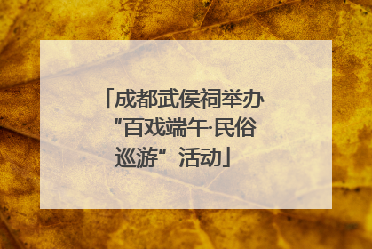 成都武侯祠举办“百戏端午·民俗巡游”活动