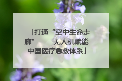 打通“空中生命走廊”——无人机赋能中国医疗急救体系