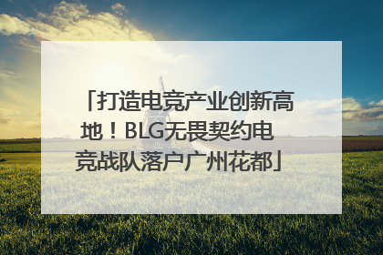 打造电竞产业创新高地！BLG无畏契约电竞战队落户广州花都