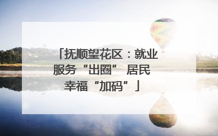 抚顺望花区：就业服务“出圈” 居民幸福“加码”