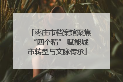 枣庄市档案馆聚焦“四个精” 赋能城市转型与文脉传承
