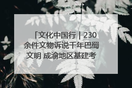 文化中国行｜230余件文物诉说千年巴蜀文明 成渝地区基建考古成果展开展