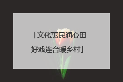 文化惠民润心田 好戏连台暖乡村