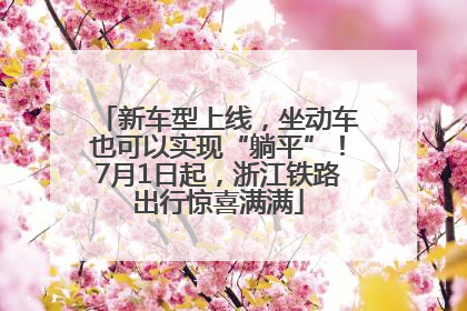 新车型上线，坐动车也可以实现“躺平”！7月1日起，浙江铁路出行惊喜满满