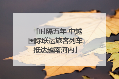 时隔五年 中越国际联运旅客列车抵达越南河内