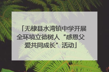 无棣县水湾镇中学开展全环境立德树人“感恩父爱共同成长”活动