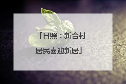 日照：新合村居民喜迎新居