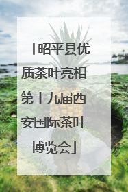昭平县优质茶叶亮相第十九届西安国际茶叶博览会