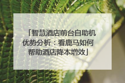 智慧酒店前台自助机优势分析：看鹿马如何帮助酒店降本增效
