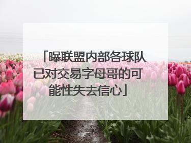 曝联盟内部各球队已对交易字母哥的可能性失去信心