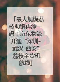 最大规模荔枝助销再添一码！京东物流开通“深圳-武汉-西安” 荔枝全货机航线