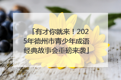 有才你就来！2025年德州市青少年成语经典故事会重磅来袭
