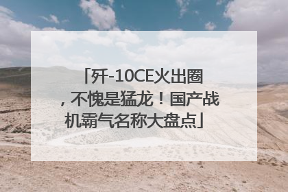 歼-10CE火出圈，不愧是猛龙！国产战机霸气名称大盘点